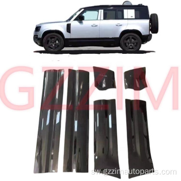 Glossy Mlinzi wa Mlango Nyeusi Trim kwa Defender 2020+